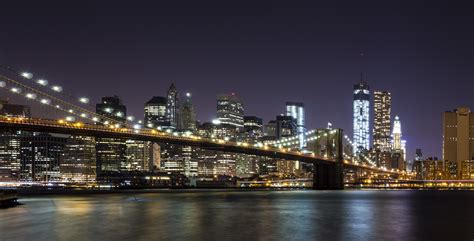 Photography of bridge with light at nighttime, brooklyn bridge HD wallpaper | Wallpaper Flare