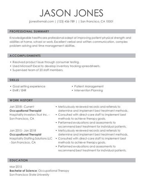 Occupational Therapist Resume Examples & Templates [2024]