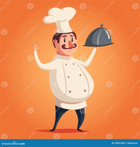 Funny Chef, Cute Character. Vector Cartoon Illustration Stock Vector - Illustration of french ...