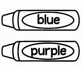 Blue And Purple Crayons sketch template