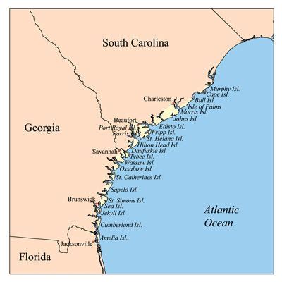 map of georgia beaches | Hilton Head Maps, Maps of Hilton Head Island, SC, Sea Pines Map, North ...