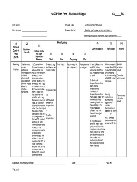 Seafood Haccp Plan Example - Fill Online, Printable, Fillable, Blank | pdfFiller