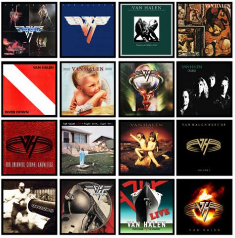 VAN HALEN 16 pack album cover discography magnet lot - eddie alex david ...