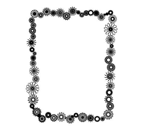 Spring Border Clipart Black And White