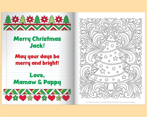 Personalized Coloring Book: Notebook Doodles® Christmas - Etsy