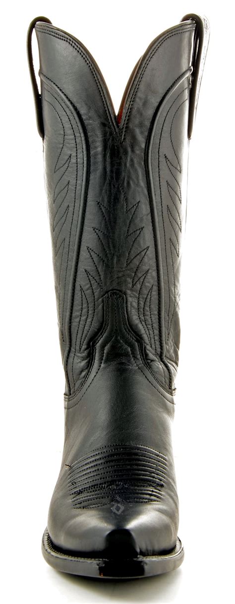 Women's Lucchese Ranch Hand Boots Black Burn #N4605 – Allens Boots