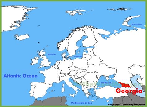 Georgia location on the Europe map - Ontheworldmap.com