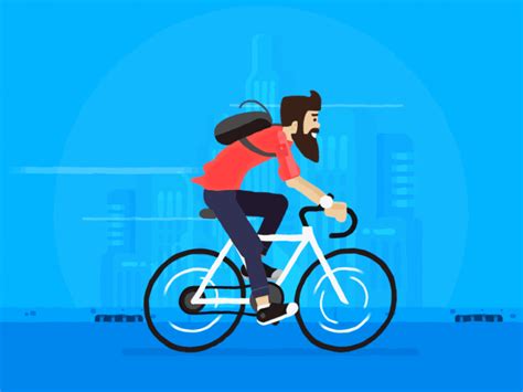 Cyclist hipster by Dirk Jan Haarsma. Illustration cycling animation after effects illustrator ...