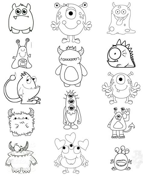 Pinterest | Monster coloring pages, Cute monsters drawings, Cute doodles