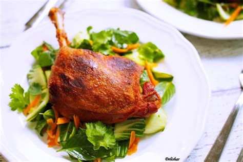 Thai Duck Confit with Asian Salad - Delishar | Singapore Cooking, Recipe, and Lifestyle Blog