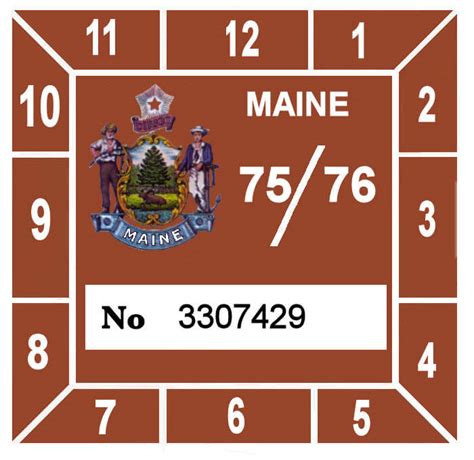 1975-76 Maine Inspection Sticker - $20.00 : Bob Hoyts Classic Inspection Stickers, Add a Final ...