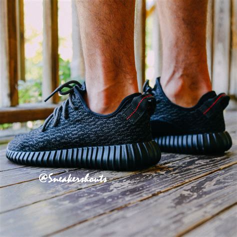 Here's How the 'Black' adidas Yeezy 350 Boost Looks On-Foot | Sole ...