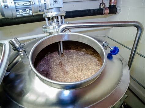 Whiskey Fermentation Vat With Mash Stock Photo - Image of view ...