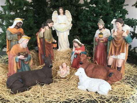32" Large Scale Fiberglass Nativity Set