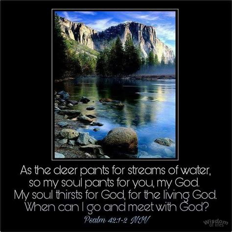 Psalm 42:1‭-‬2 NIV As the deer pants for streams of water, so my soul pants for you, my God. My ...