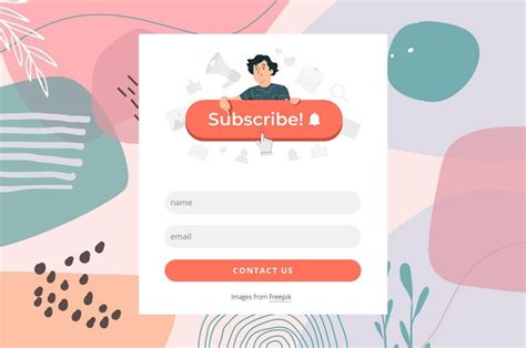 Subscription form template Web Page Design