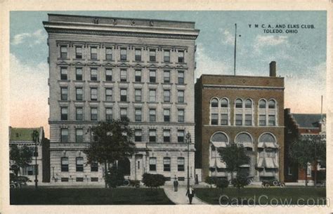 YMCA and Elks Club Toledo, OH Postcard