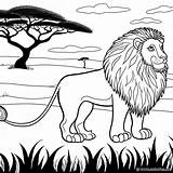 Coloring Page Of Nature In savannah Download Or Print For Free sketch template