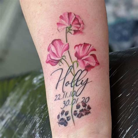 Top 50+ unique sweet pea flower tattoo ideas – Surprise with second ...