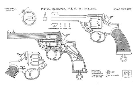 Enfield No. 2 Blueprint - Download free blueprint for 3D modeling