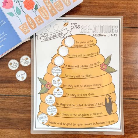 Beatitudes Kids Activity Printable Bible Verse Game Bible - Etsy