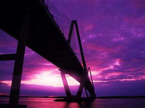 Sunset over the Ravenel Bridge. Southern Life, Southern Belle, Vacation ...