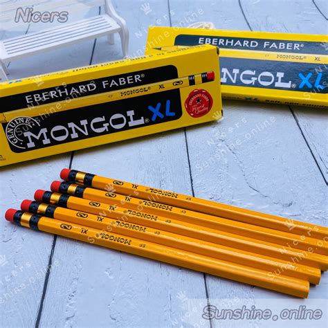 12pcs Original XL Mongol Pencil W/eraser #2 lapis | Shopee Philippines