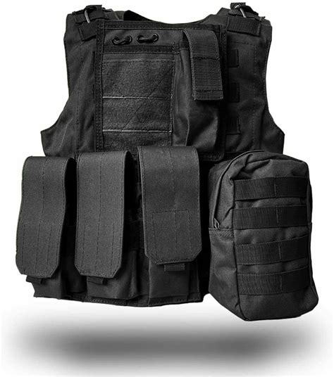 Tactical Military Vest Molle Combat Police Assault Adjustable Swat Plate Carrier | eBay