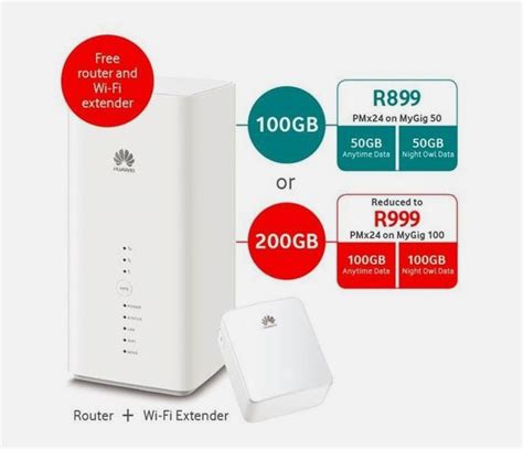 Vodacom launches 100GB and 200GB LTE-A deals with free router