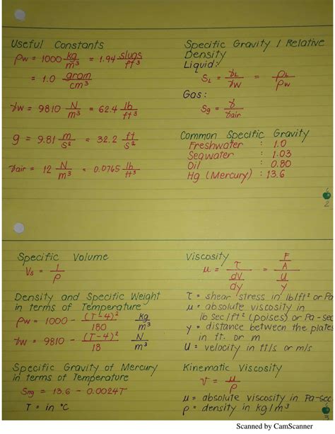 SOLUTION: Hydraulics and Geotechnical Engineering Formulas - Studypool