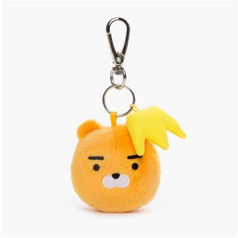 Kakao Friends Official Goods Ryan Face Key Chain Holder Plush doll GKKF0043 | Kakao friends ...