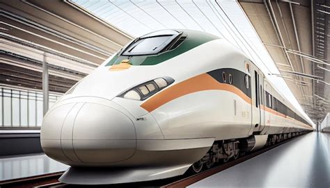 Premium AI Image | Modern bullet train in japan photo realistic