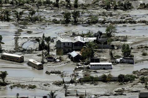 HURRICANE IKE (September 2008) - A school in Port-au-Prince, Haiti is ...