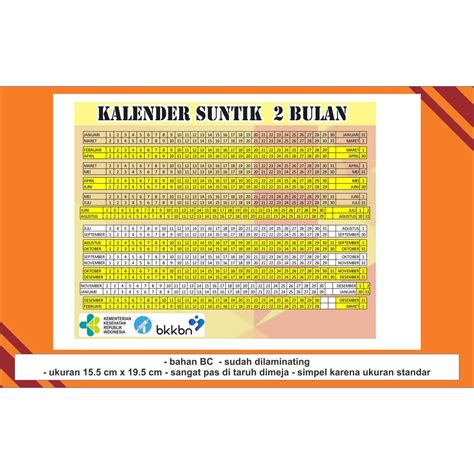 Jual Kalender KB 2 bulan termurah(laminating) | Shopee Indonesia