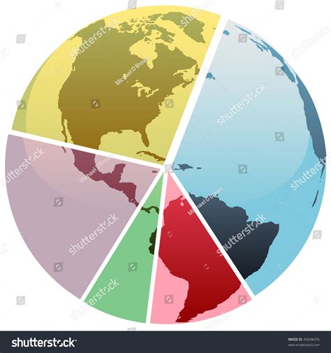 Earth Graph Divided Into Financial Economics Stock Vector 45608476 ...