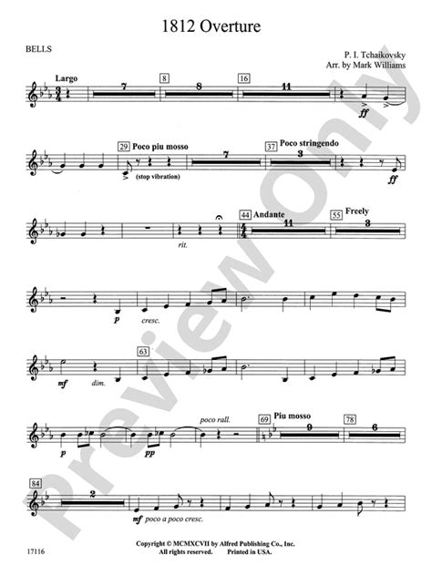 1812 Overture: Bells: Bells Part - Digital Sheet Music Download