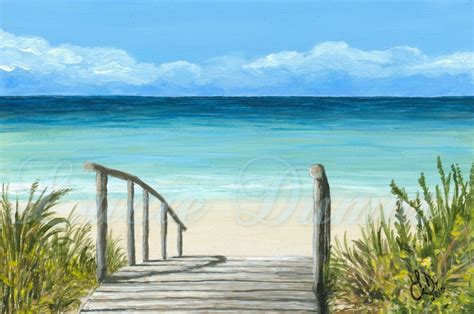 Art Print 4x6 from painting Sea View 147 by Lucie Dumas