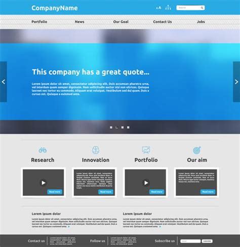 Modern website template for business, vector illustration 309398 Vector Art at Vecteezy