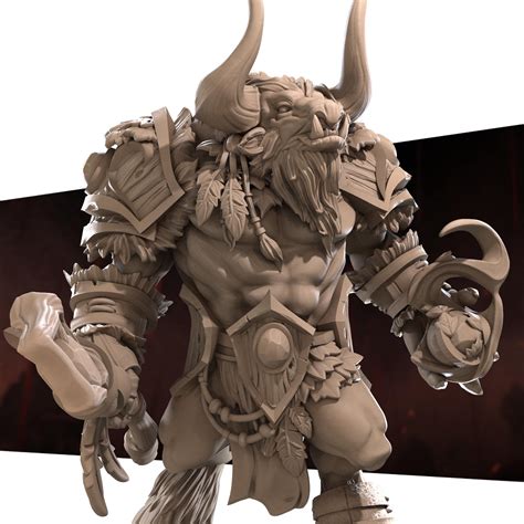 Minotaur Druid - Bite The Bullet Studio - Miniatures by Only-Games.co