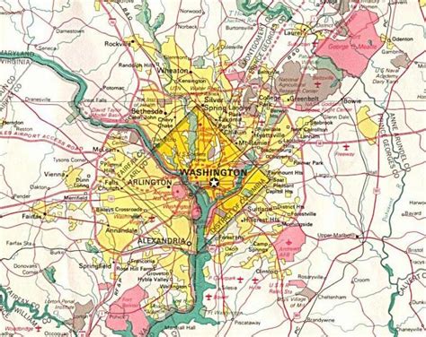 Map of washington dc and surrounding states - Map of dc and surrounding states (District of ...