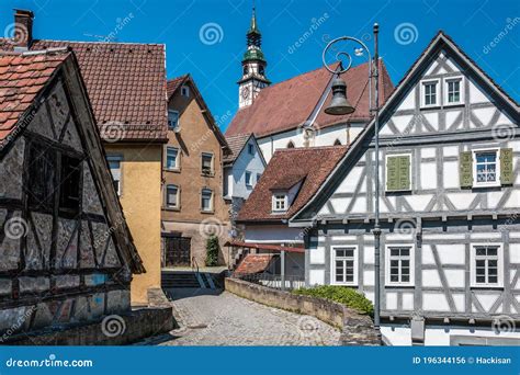 Old Historical Buildings and a Road Made of Paving Stones Stock Photo - Image of beams ...