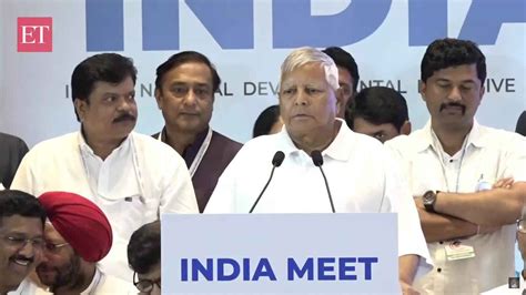 INDIA bloc meet: Lalu Prasad Yadav's 'Rs 15 lakh' jibe at PM Modi ...