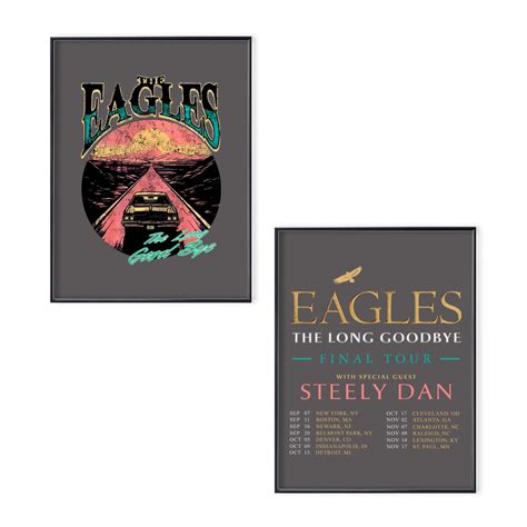 Eagles Band Tour 2023 2 Sides Poster Set, Eagles The Long Goodbye ...