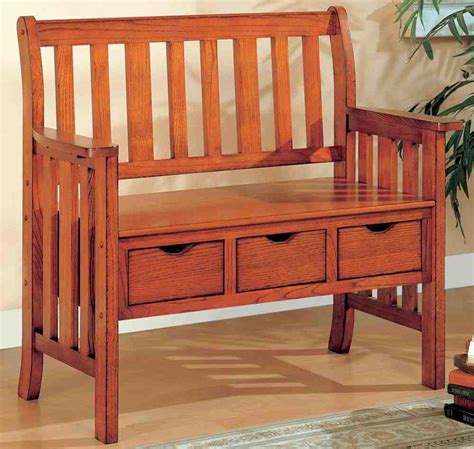 Wooden Bench with Storage - Home Furniture Design