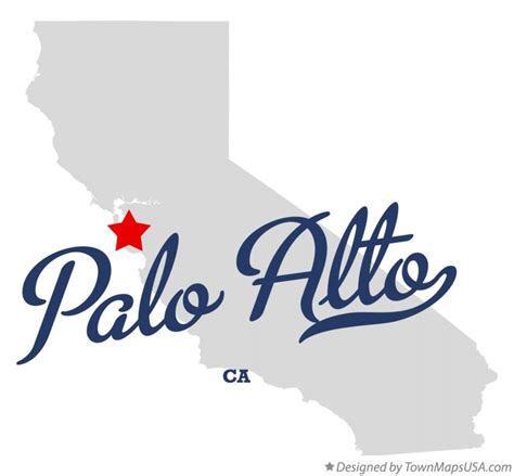 Map of Palo Alto, CA, California