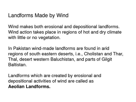 SOLUTION: Landforms made by wind 3 - Studypool