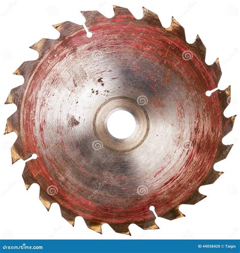 Old circular saw blade stock photo. Image of metal, paint - 44058420