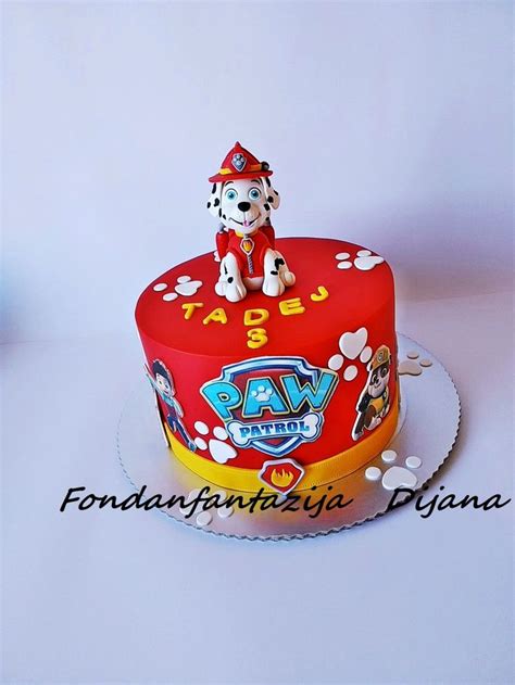 Marshall Paw patrol themed cake | Paw patrol birthday party cake, Paw patrol birthday cake, Paw ...