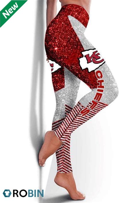 NFL Kansas City Chiefs Women's High Waisted Leggings - RobinPlaceFabrics