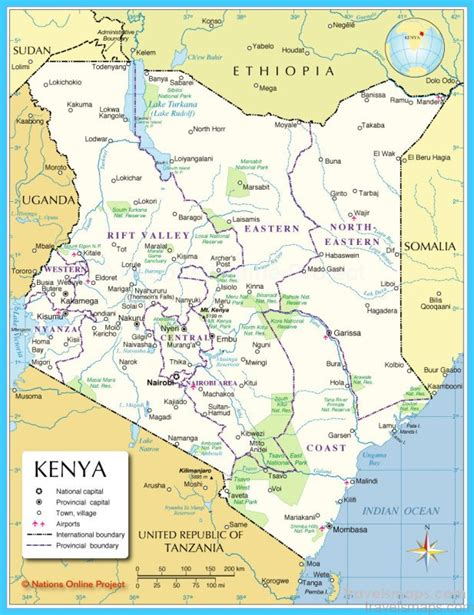 Map of Kenya - TravelsMaps.Com